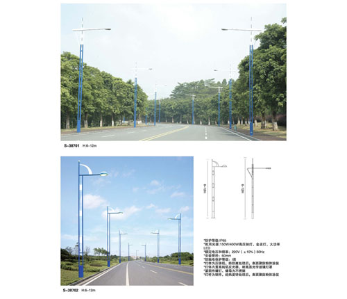 P307 双杆单臂路灯杆